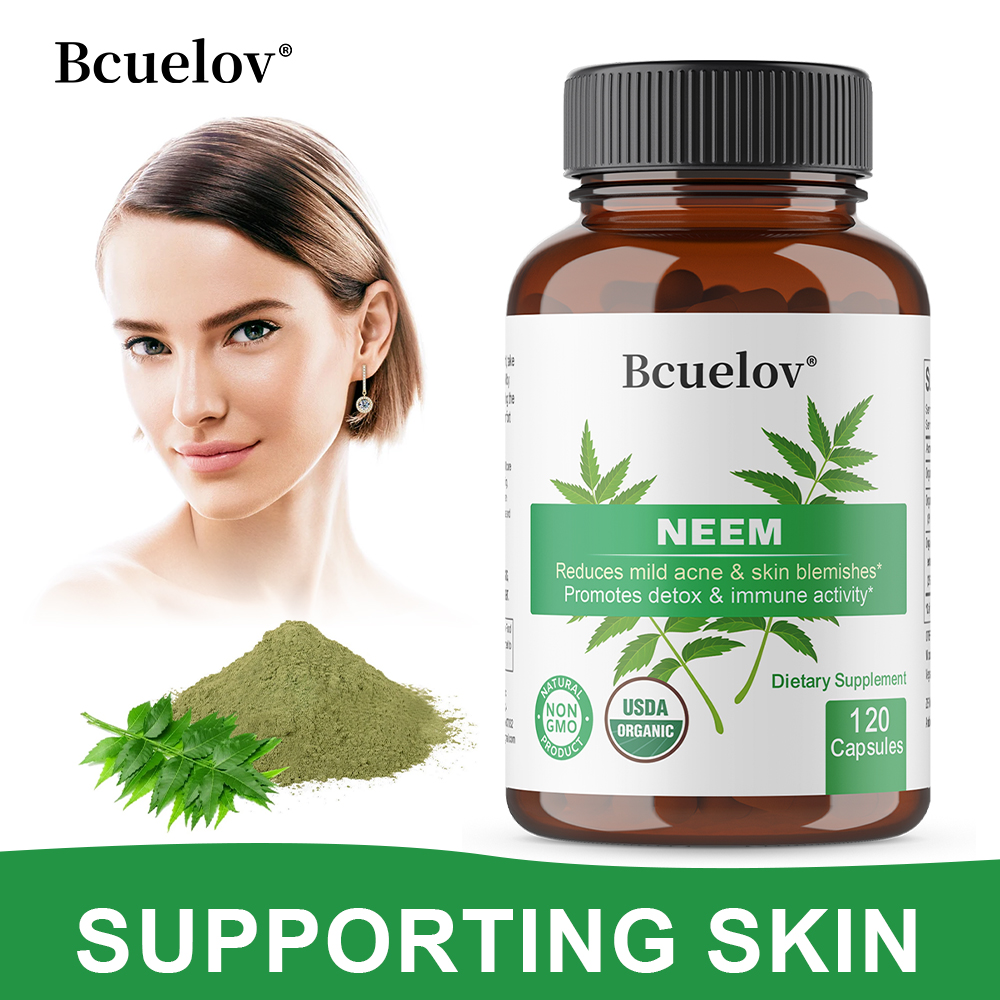 Organic Neem Leaf Capsules, He - Herbal Supplement recension och pris