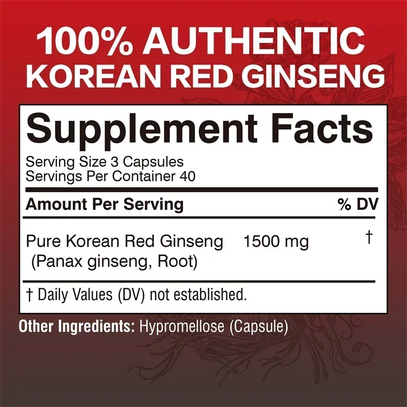 Korean Red Panax Ginseng Capsu - Ginger Tea recension och pris